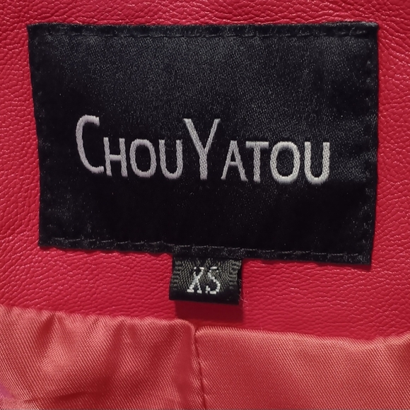 Chouyatou Fuchsia Pink Faux Leather Jacket XS – Like New - Picture 6 of 6